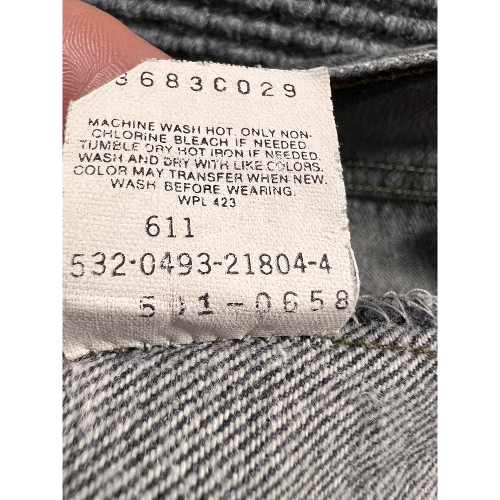 Levi's 501 Vintage 1994 Jeans Mens 36x36 Black Gray Button Fly USA Made Vintage - Picture 12 of 13